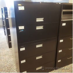 Black Prosource 5 Drawer Lateral File Cabinet